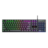 Teclado Gamer Njoytech Con Retroiluminación Rgb