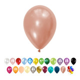 Globos Perlados 12 Pulgadas X 25 Un Cotillon Carioca Fiesta Color Rosa Gold