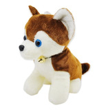 Peluche De Perro Husky Cachorro Cafe Calidad Premium Regalo