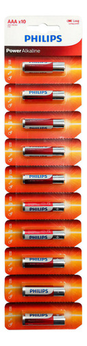 Pila Bateria Alcalina Philips Aaa Pack 10u