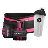 Rckiss Crossfit Faja Rosa Gym + Muñequera Power W + Shaker