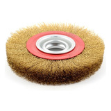 Cepillo Circular Acero Bronceado Amoladora Banco Bremen 150mm 6 PuLG Cod. 3251 Color Amarillo