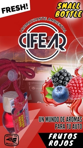 Aromatizante Cifear Para Automóvil Aroma Frutos Rojos De 8ml