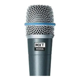 Microfone Dinâmico Mxt Pro Btm-57a Beta Sm57 Com Cabo
