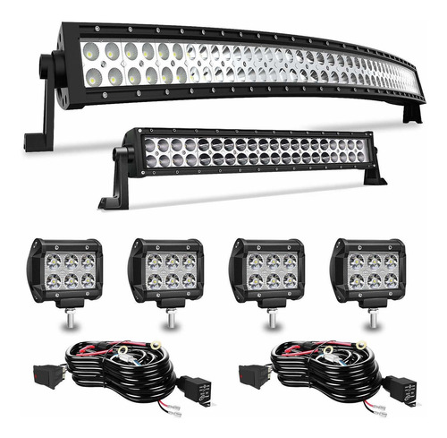 Barra De Luz Led T-former Curvada 42 Pulgadas 240w + 22 PuLG