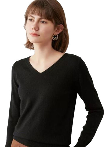 Sueter De Mujer Moda Sweater Dama Cuello V Abrigo Ligero