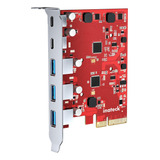 Tarjeta Inateck Pcie A Usb 3.2 Gen 2 Con Ancho De Banda De 2