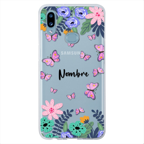 Funda Para Samsung Galaxy Mariposas Personalizada Con Nombre