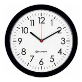 Relógio De Parede Eurora Cozinha Sala Preto 28cm 6575