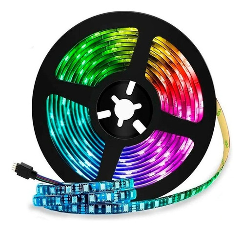 Rollo Led Multicolor Rgb 5 Metros Luz Brillante Decorativa