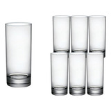 Set X 6 Vasos Vidrio Agua Jugo 250 Cc Caravelle Bormioli Color Flint