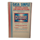 Gasa Simple Esteril Dibar 10cm X 10cm C/100 Piezas. 