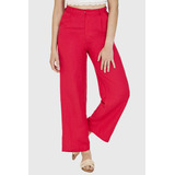 Pantalón Tipo Lino Wide Leg Fucsia Nicopoly