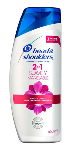 Head & Shoulders Shampoo 2en1 Suave Y Manejable 650 Ml