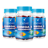 Kit Ômega 3 Kids Peixinhos Caps Mastigável De Cereja 90 Dias