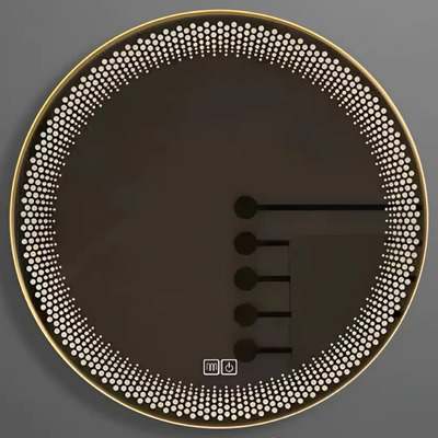 Espejo Circular Luz Led Touch Marco Dorado Para Baño 60x60cm Nude | Meses sin interés