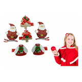 Set 6 Pinches De Navidad Para Niñas Color 4075-1
