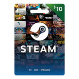 Tarjeta De Saldo Steam 10 Dólares Cuenta Arg - Gift Card