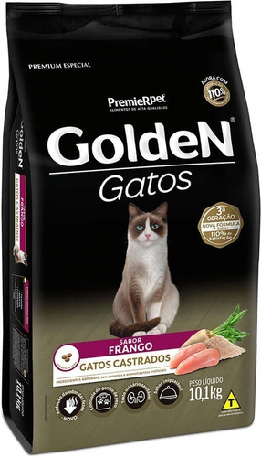 Golden Gatos Castrados Frango 10kg Golden