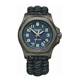 Victorinox Reloj I.n.o.x Carbón, 43 Mm, Correa De Paracord