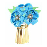 Pin De Pelo Japonés Amosfun Kanzashi Para Mujer (azul)