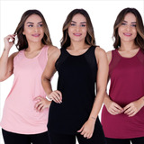 Blusa De Academia Feminina Fitness Kit Com 3 Peças Lf009