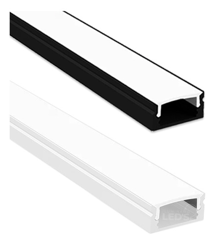 Perfil Slim 2 Metros Sobrepor Para Fita Led Barra Aluminio 