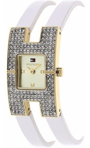 Reloj Tommy Hilfiger Mujer Rectangular 1781491 Cuero Piedras