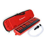 Melodica Piano 32 Teclas Profesional Colores C/estuche Color Rojo