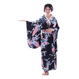 Vestido De Mujer Japonés Tradicional Con Bata Kimono