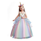 Vestido De Unicornio Para Niñas Disfraz De Princesa