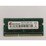 Emmcram 4gb Ddr3l 1600 Sodimm Ram Computadora Portátil 2rx8