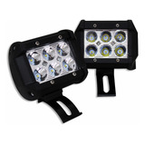 Juego De Faros Auxiliares Dually 18w Con Estrobo 6 Pasos Ds