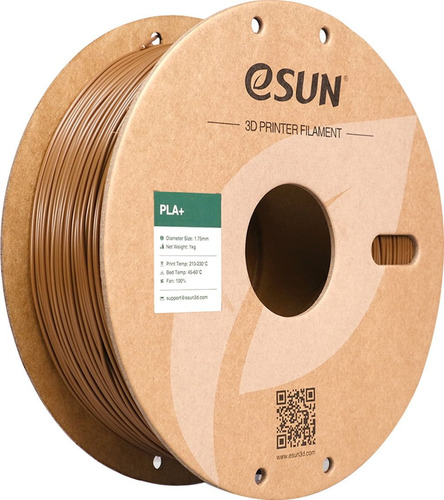 Esun Filamento 3d Pla+ De 1.75mm 1kg Brown