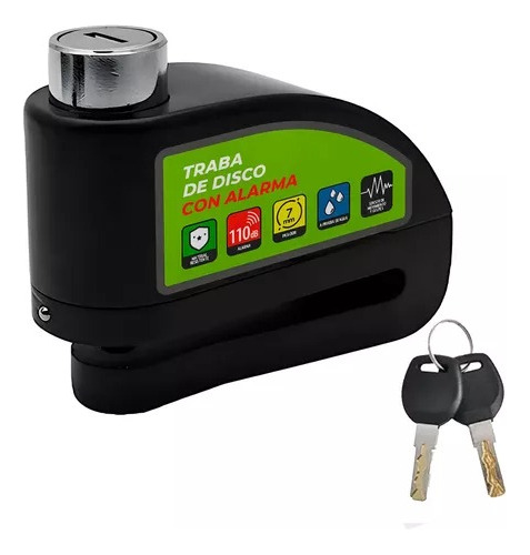 Traba Disco Alarma 110db Moto Bici Seguridad Candado Llaves