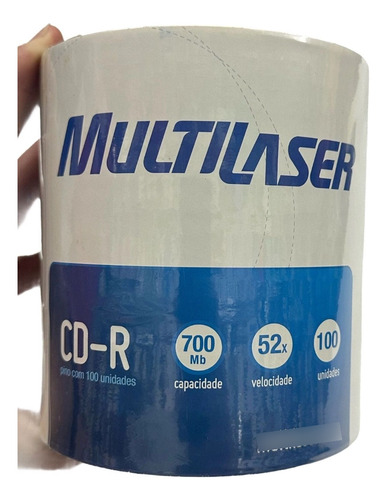 Cd-r Virgem 80min 52x 700mb Multilaser C/100 Un