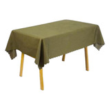 Mantel Rectangular Impermeable Liso Uní Color 140x220cm Color Verde