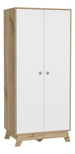 Closet Z-81 Bi-color Duna/blanco Color Marrón Claro