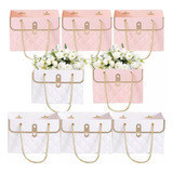 Bolsa De Regalo Rectangular Con Forma De Caja De Flores, 8 U