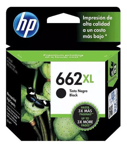 Cartucho Hp 662 Xl Negro Original Para Impresora 2515 3515 