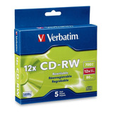 Rw X Mb X Medios Disco Regrabable Caja Delgada  Pack Cd...