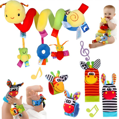 Peluche Sonaja Juguete Espiral Para Bebe Carriola, Cuna 5pcs | Meses sin interés