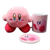 Kit Pelúcia Kirby Star Caneca E Descanso Kirby