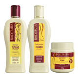 Kit 1 Shampoo 1 Banho De Creme 1 Condicionador Tutano 250 Ml