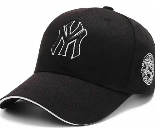 Gorra Yankees Negro Plateado Dorado Beisbol