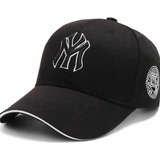 Gorra Yankees Negro Plateado Dorado Beisbol