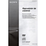 Manual Do Dvd/cd Player Reprodutor Sony Dvp-ns50p Orignal