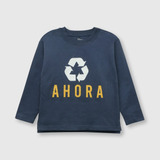 Polera De Bebé Niño Reciclado Gray Denim (3 A 36 Meses)