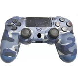 Joystick Inalambrico Dualshock 4 Mando Diseño Camuflaje Azul