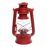 Western Lampião Retro Lamparina Querosene Modelo Antigo 25cm Cor Vermelho